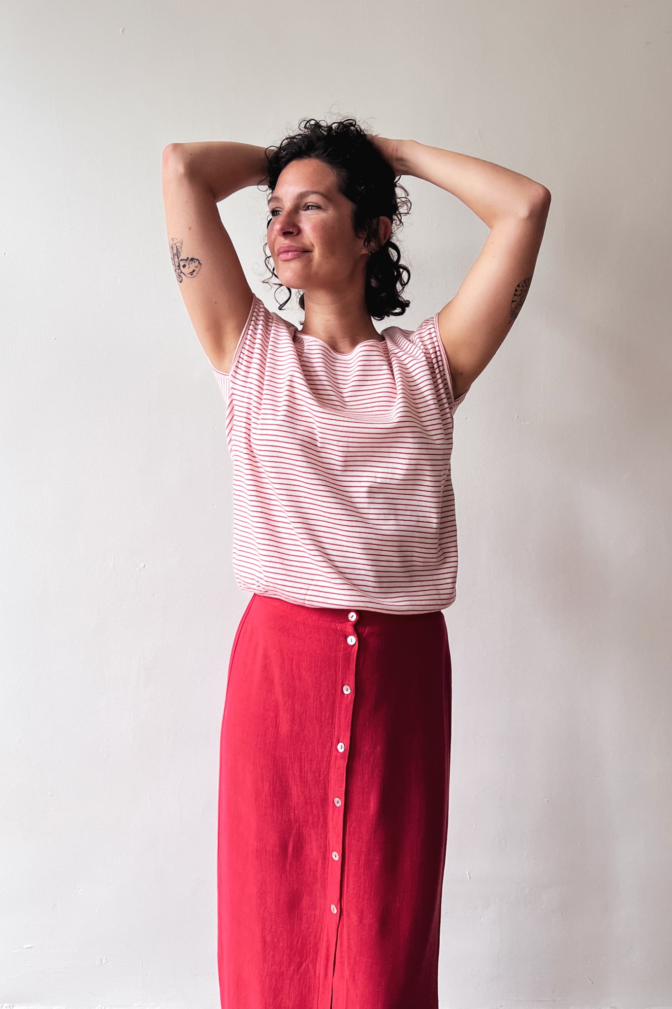 Top Aya - Coral Stripes