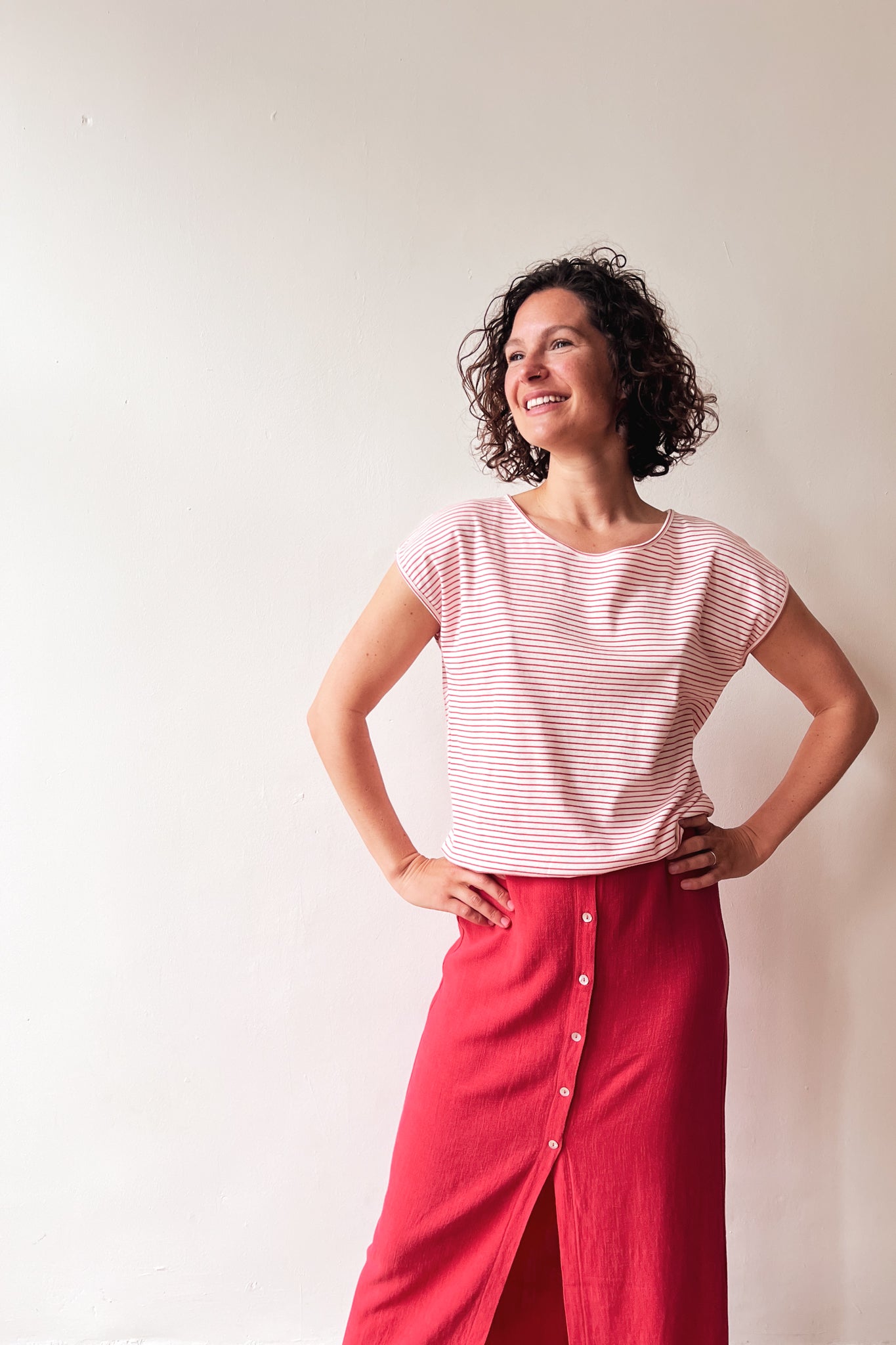 Top Aya - Coral Stripes