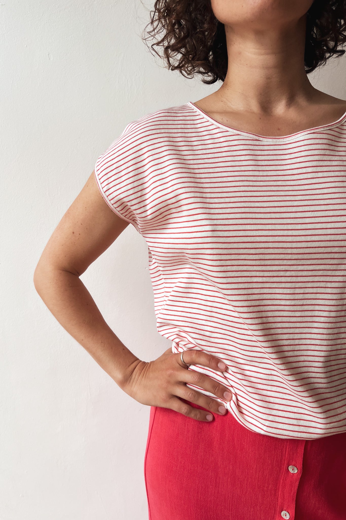 Top Aya - Coral Stripes