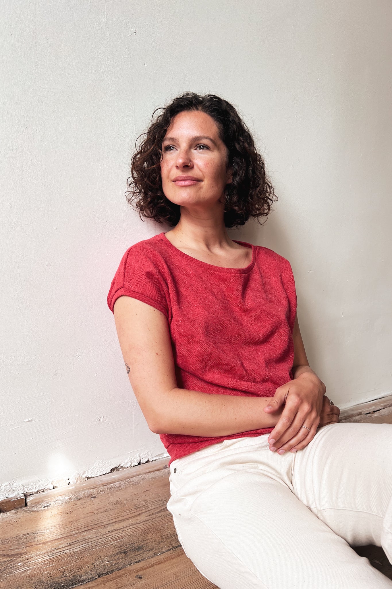 Top Mila - Coral Jacquard