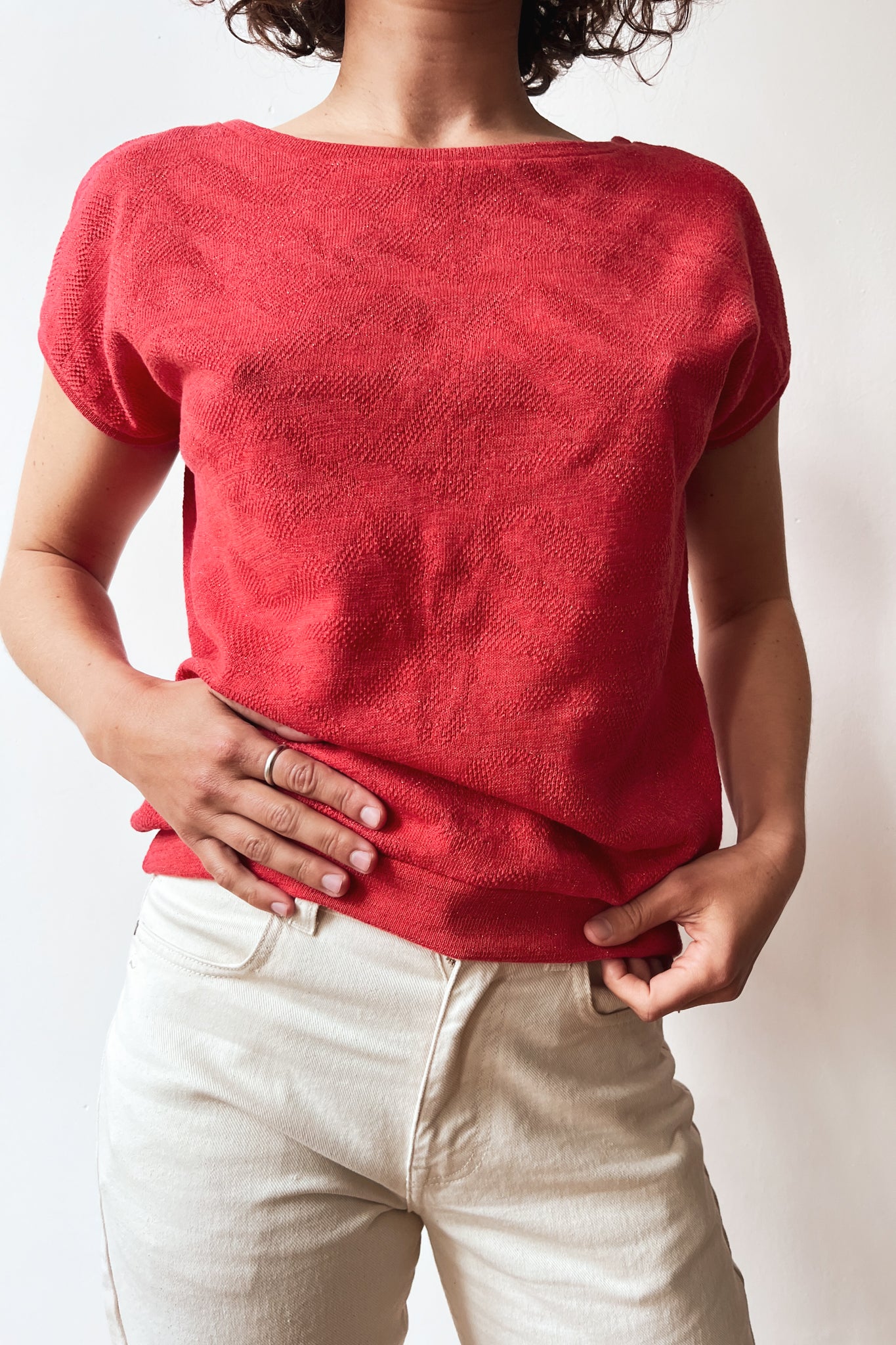 Top Mila - Coral Jacquard