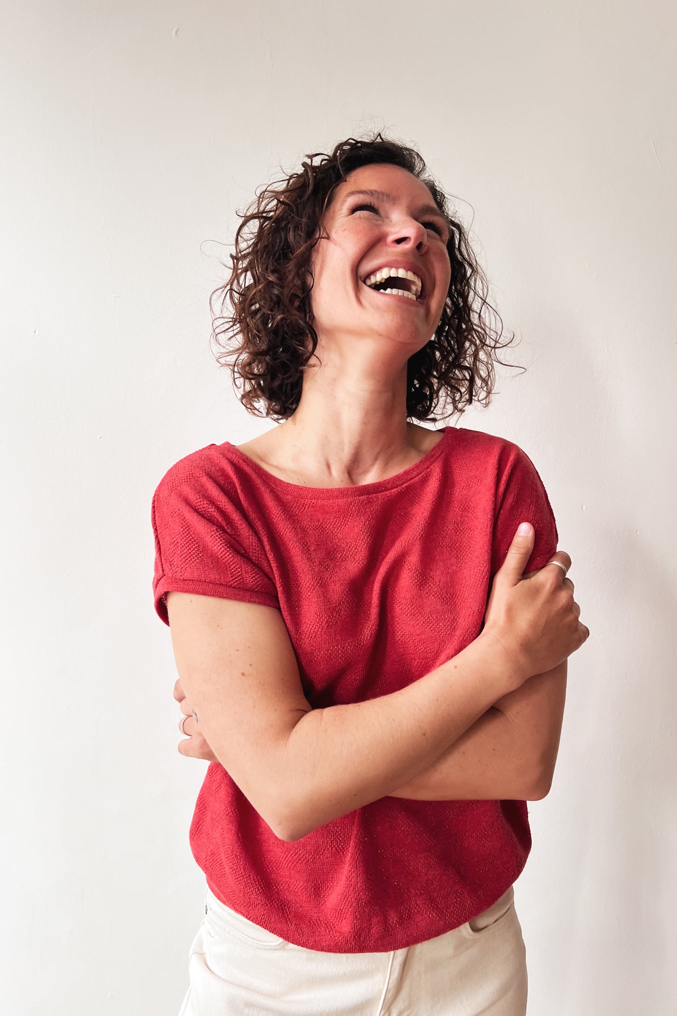 Top Mila - Coral Jacquard