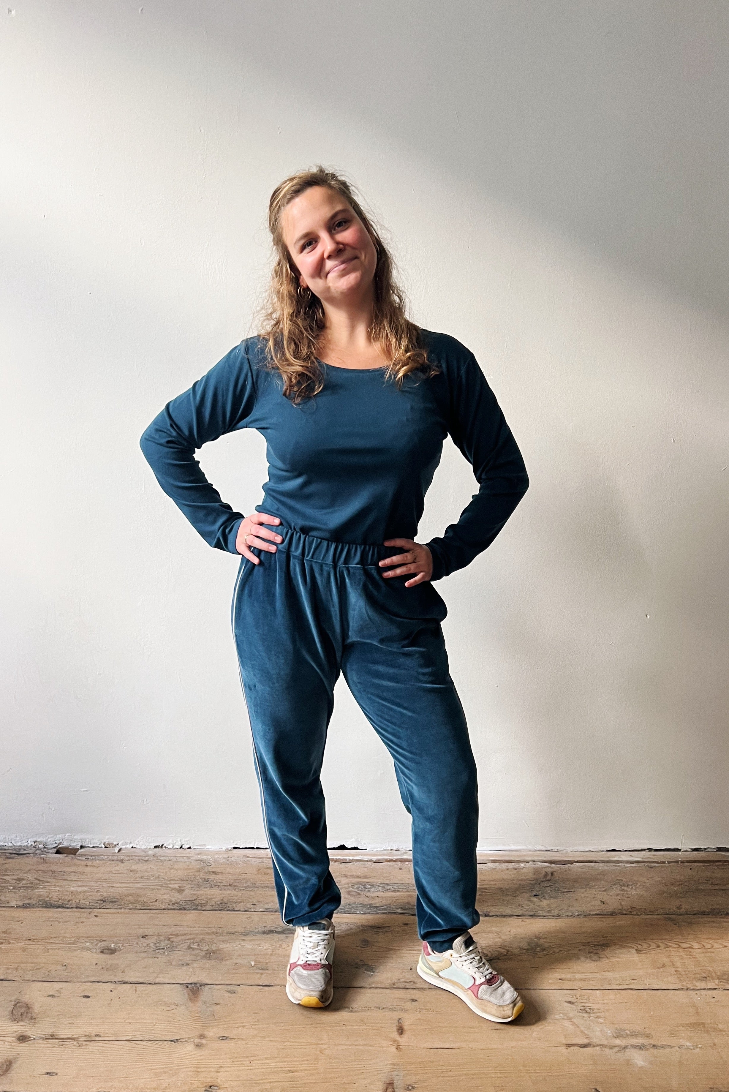 Longsleeve Iris - Rib Ocean