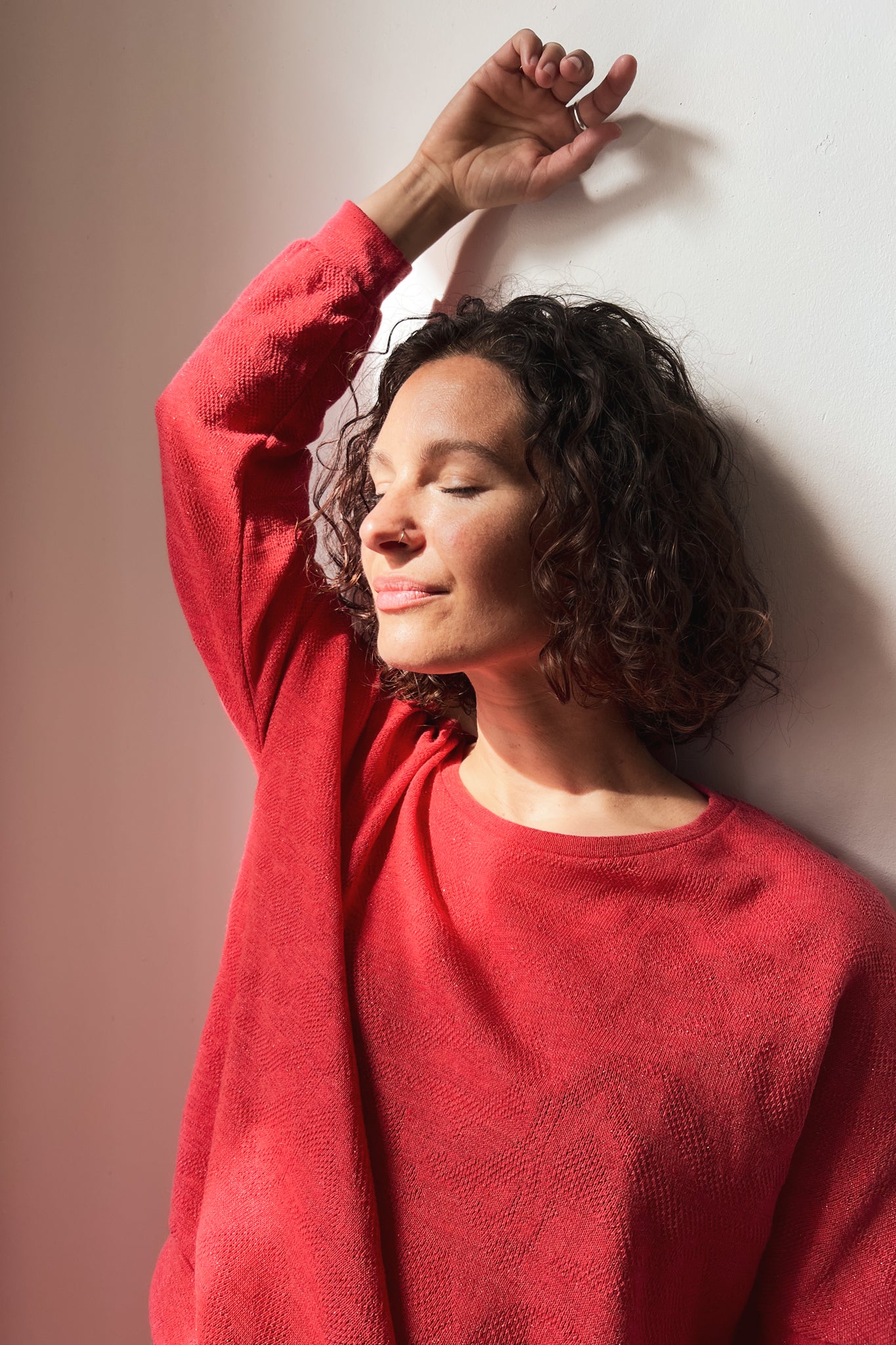 Sweater Isa - Coral Jacquard