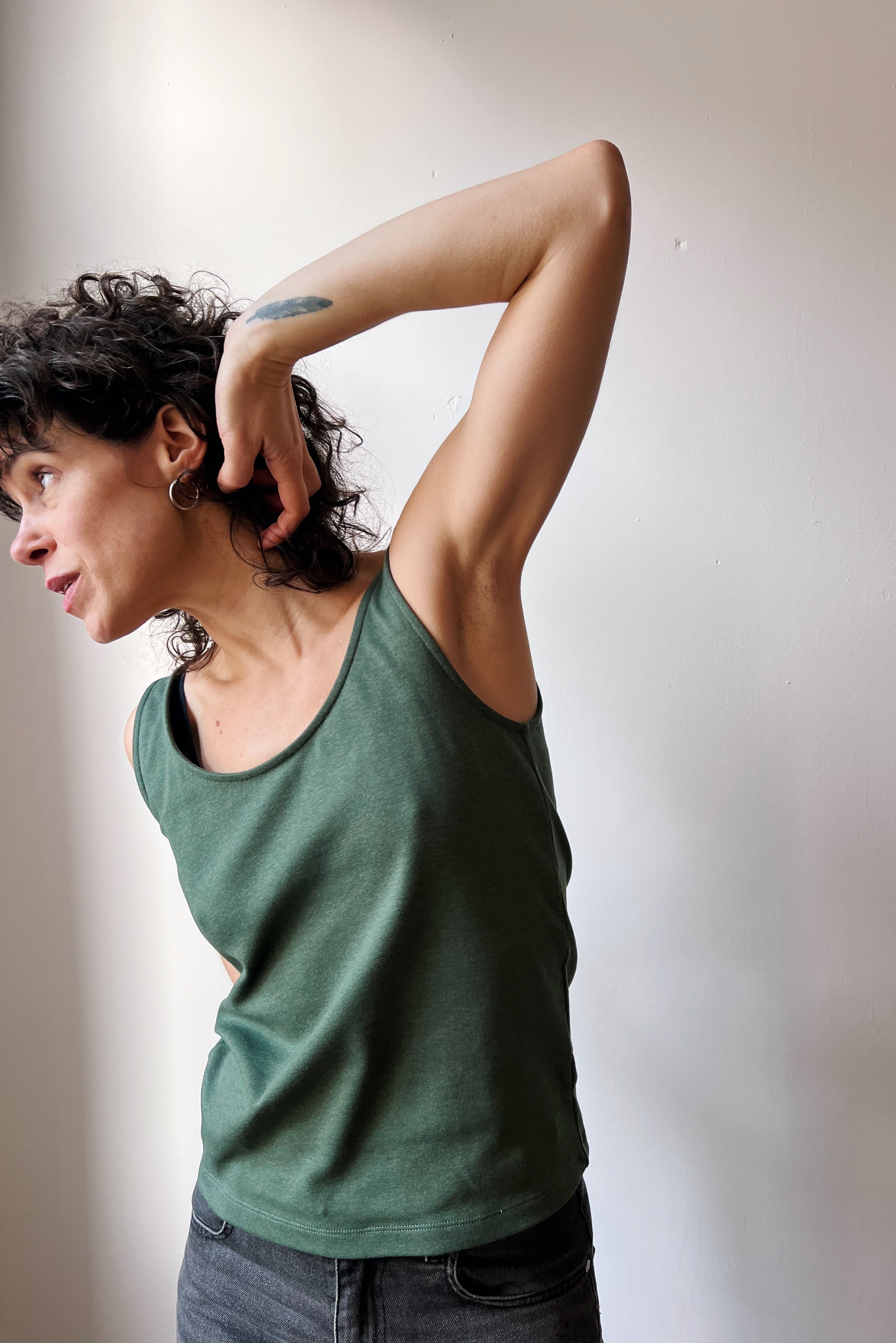 Top Sanchi - Olive Rib