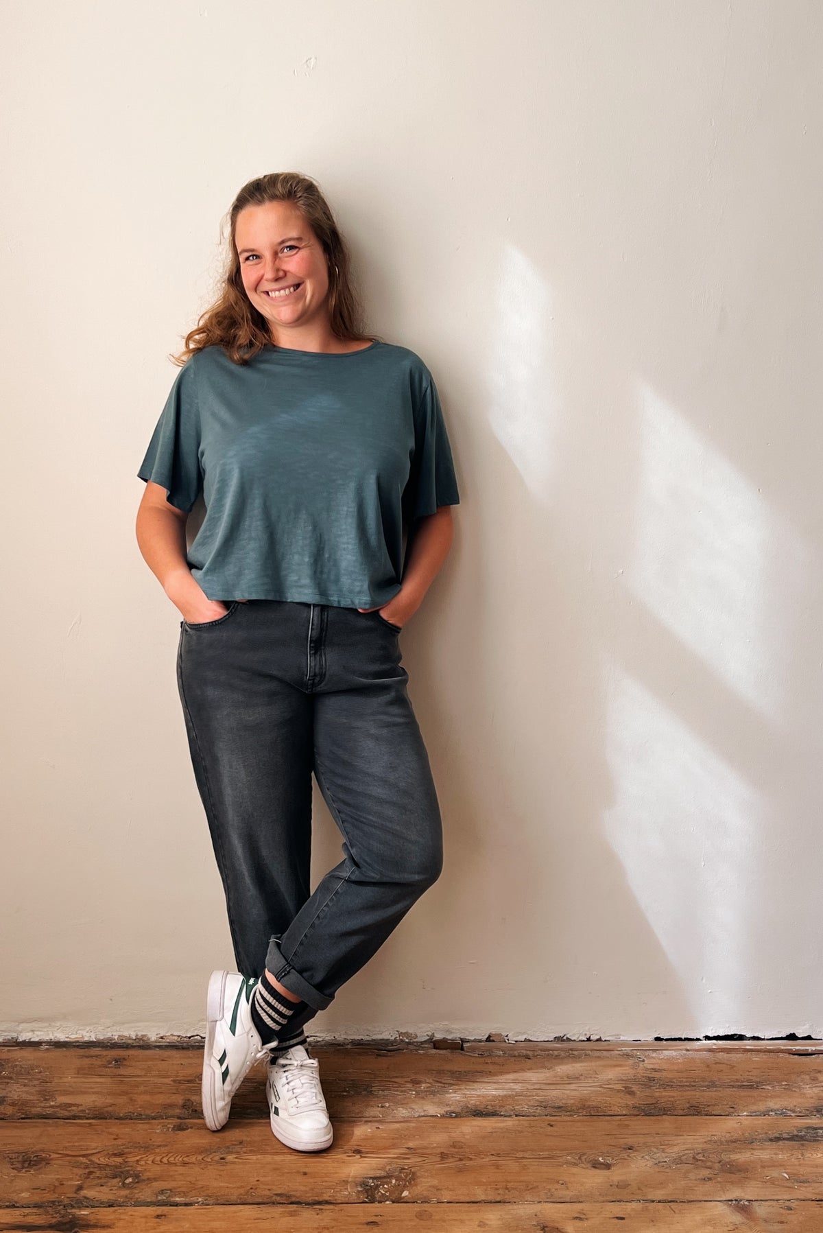Jeans Berley Washed Black x Kate Deep Sage Flamé