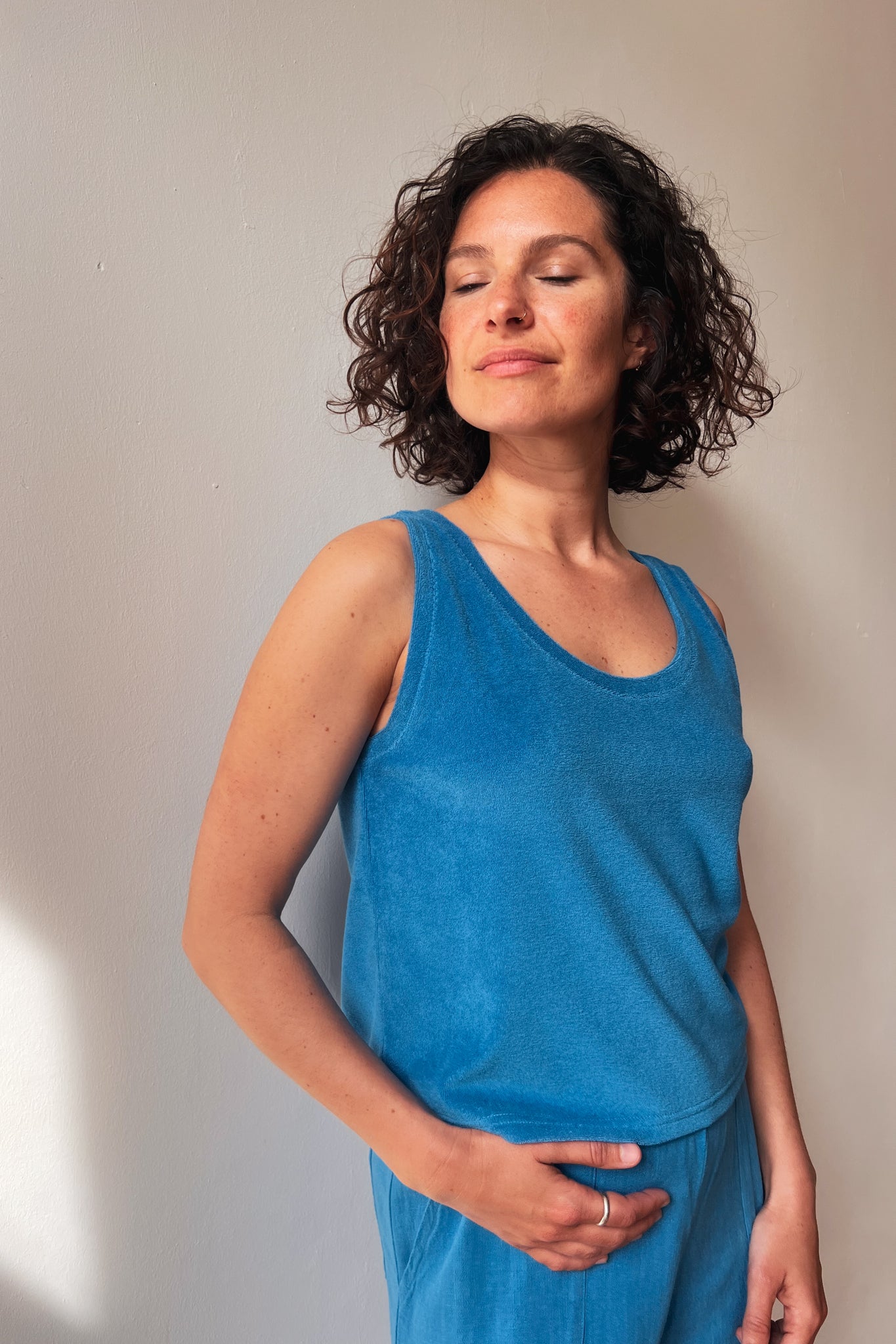 Top Marcela - Bright Blue Terry
