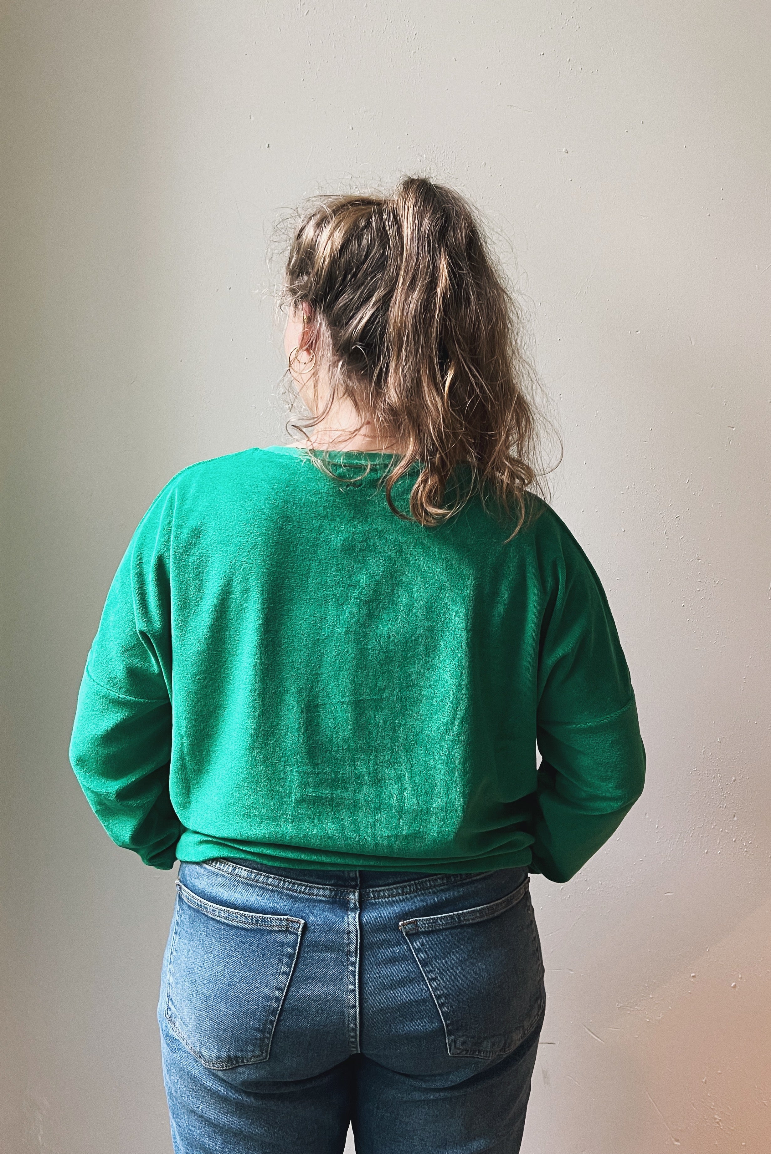 the dão store - Sweater Isa - Jelly Bean Green Terry - Sweaters | Hoodies