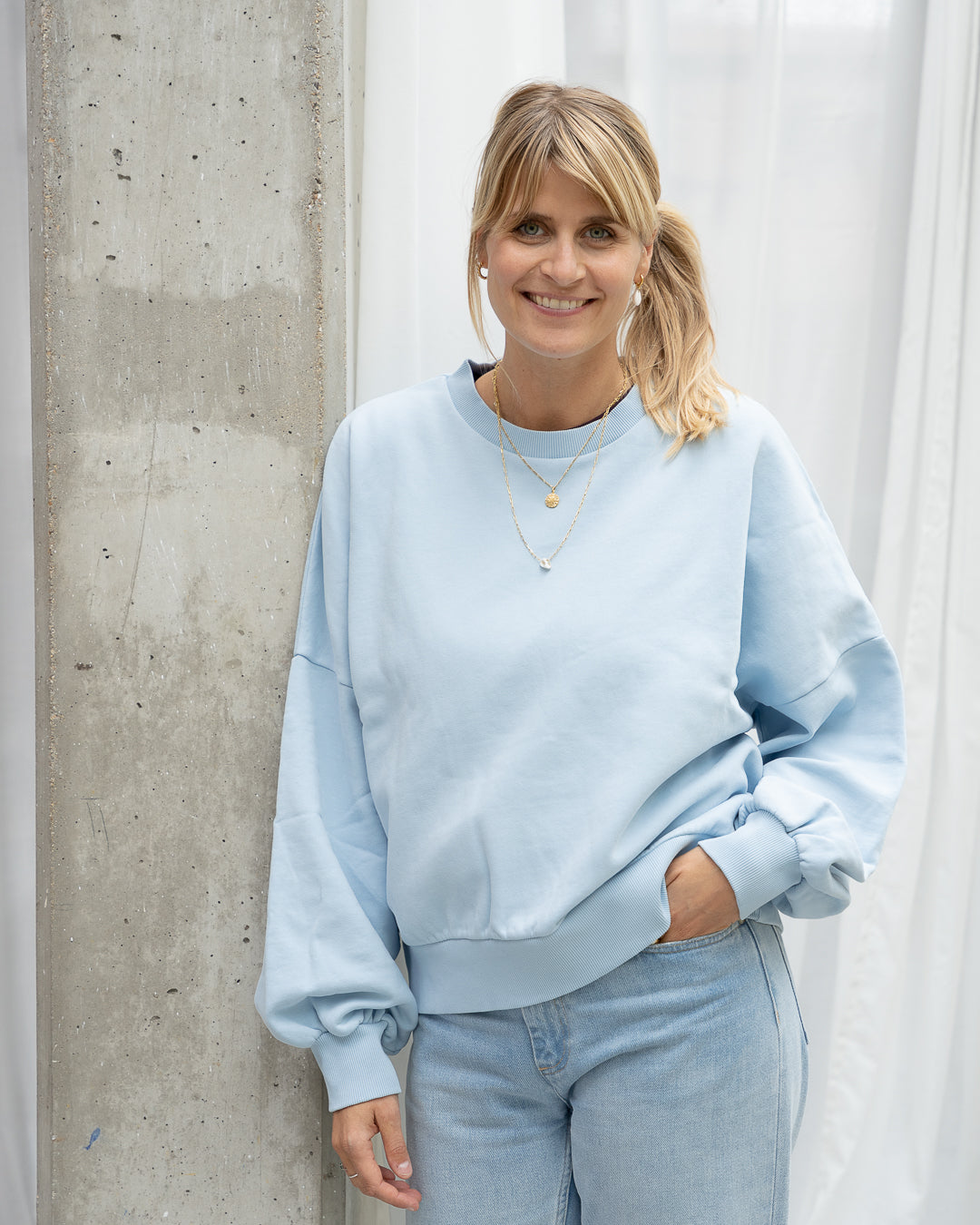 the dão store - [dao x eva] Sweater Colette - Sunny Sky Blue - Sweaters | Hoodies