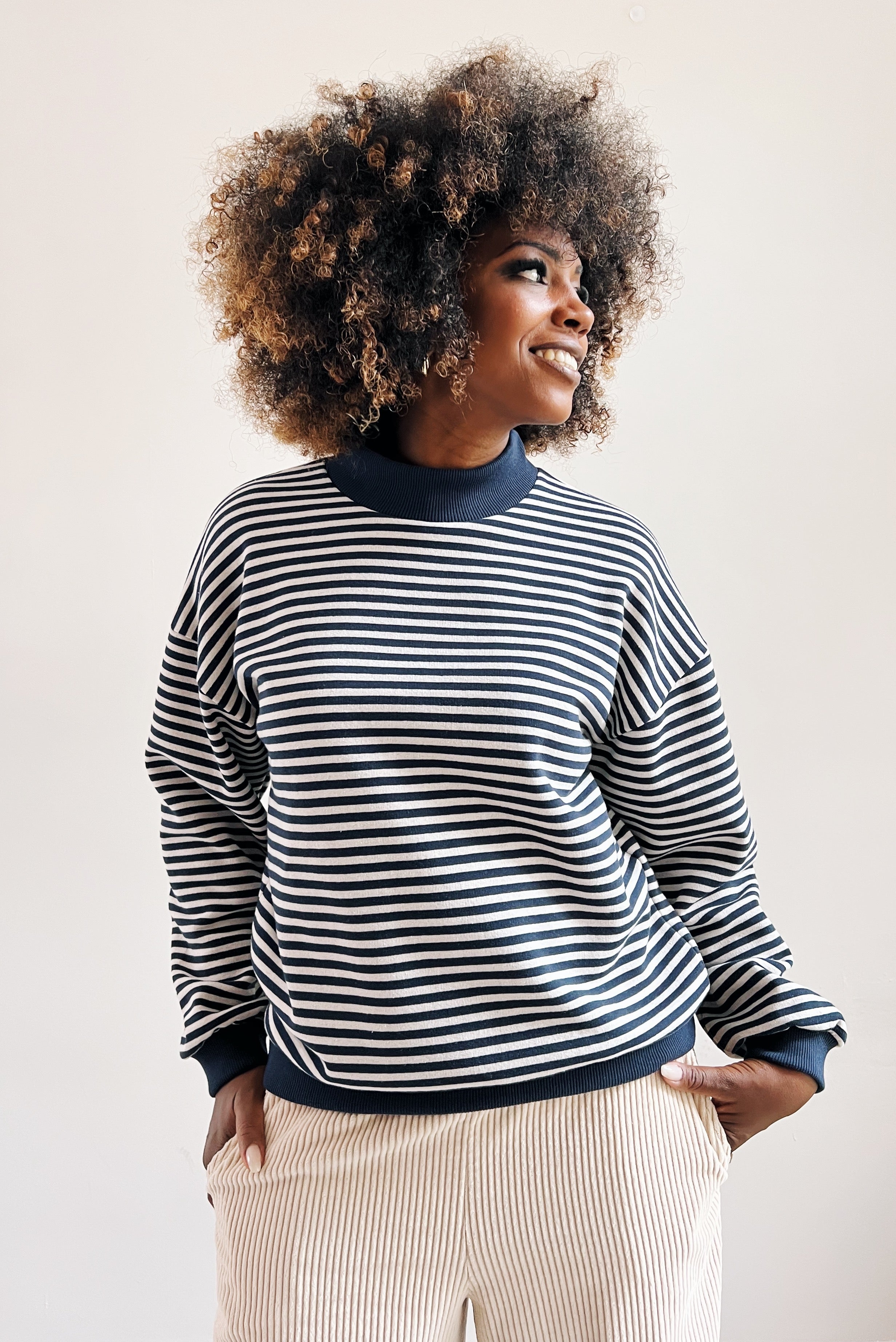 the dão store - Sweater Alba - Blue / Grey Stripes - Sweaters | Hoodies