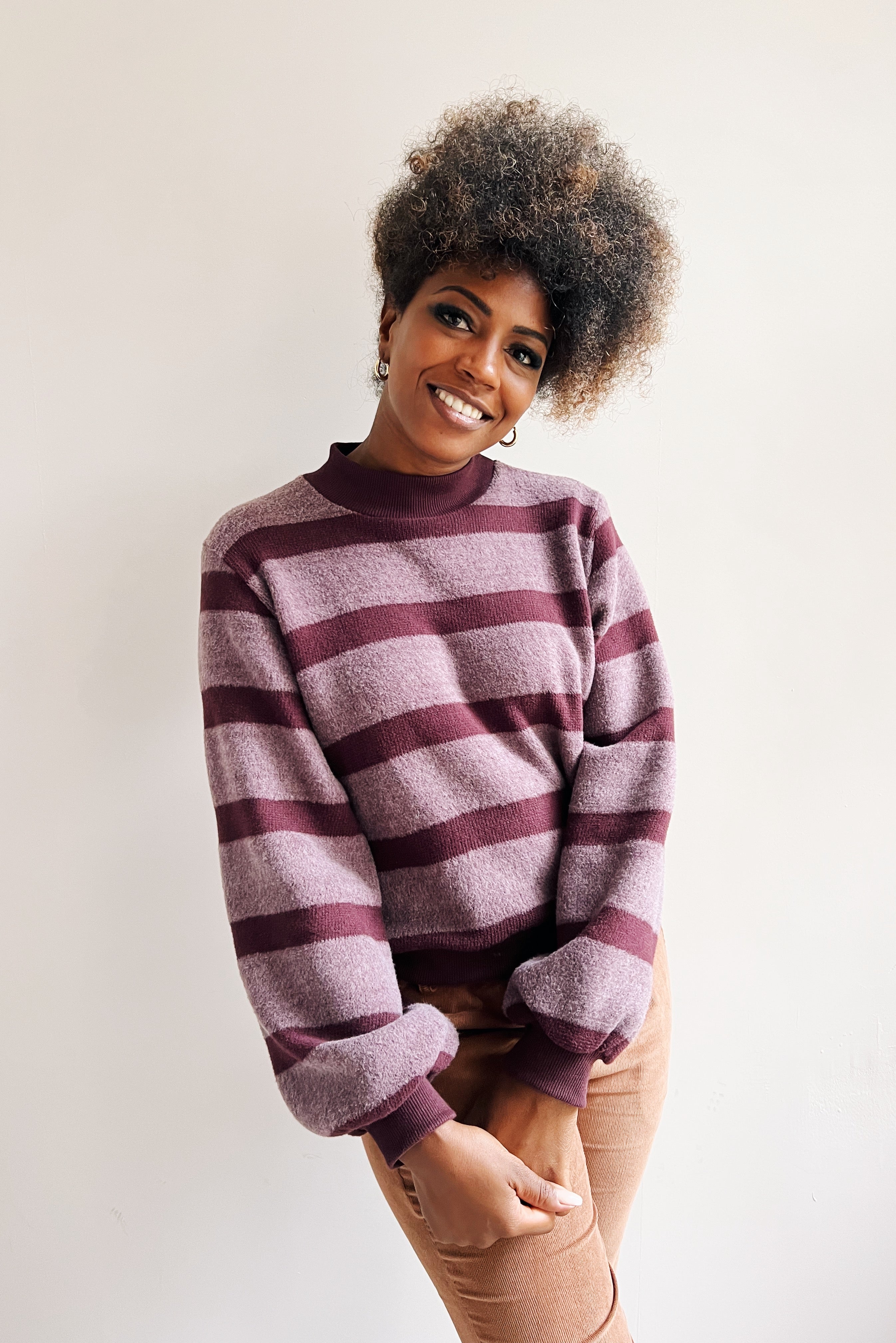 the dão store - Knitted Sweater Isolde - Plum - Sweaters | Hoodies